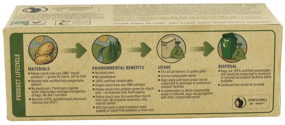 Comprar Sacos de cozinha altos compostáveis certificados - 12 Malas If You Care - Imagem 3