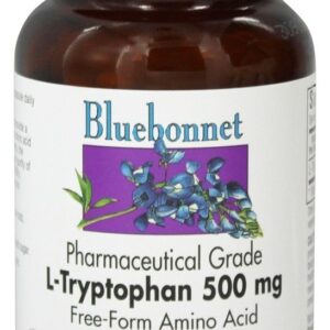 Comprar Aminoácido de Forma Livre de L-Triptofano Farmacêutico 500 mg. - Cápsulas vegetarianas 60 Bluebonnet Nutrition
