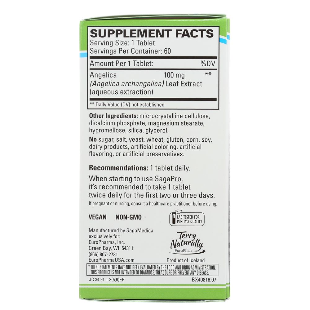 Comprar Frisado Naturalmente Sagapro Bexiga Saúde 100 mg. - 60 Tablets EuroPharma - Imagem 2
