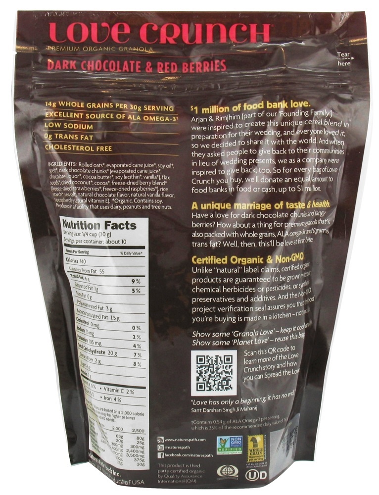 Comprar Prêmio Orgânico Amor Crise Granola Escuro Chocolate & Vermelho Bagas - 11.5 oz. Nature's Path Organic - Imagem 2