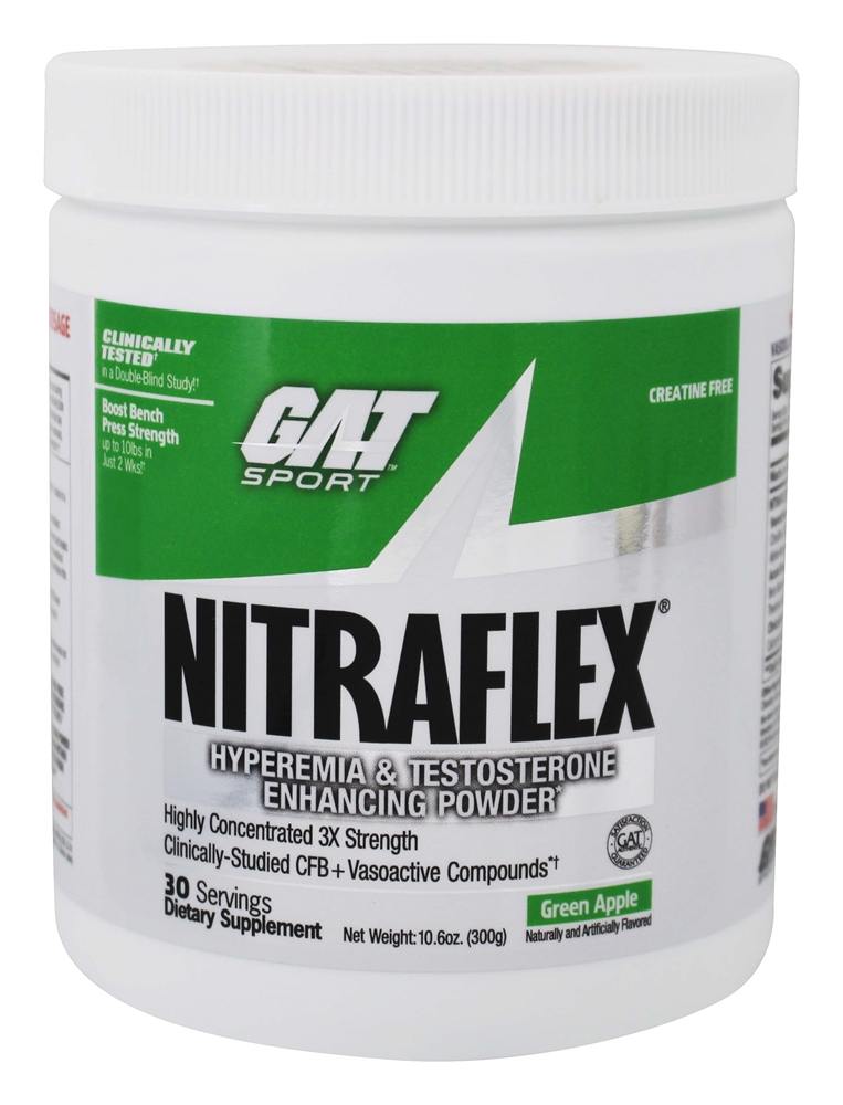 Comprar Hiperemia por Nitraflex e Pó de Melhoramento de Testosterona 30 Porções de Maçã Verde - 10.6 oz. GAT