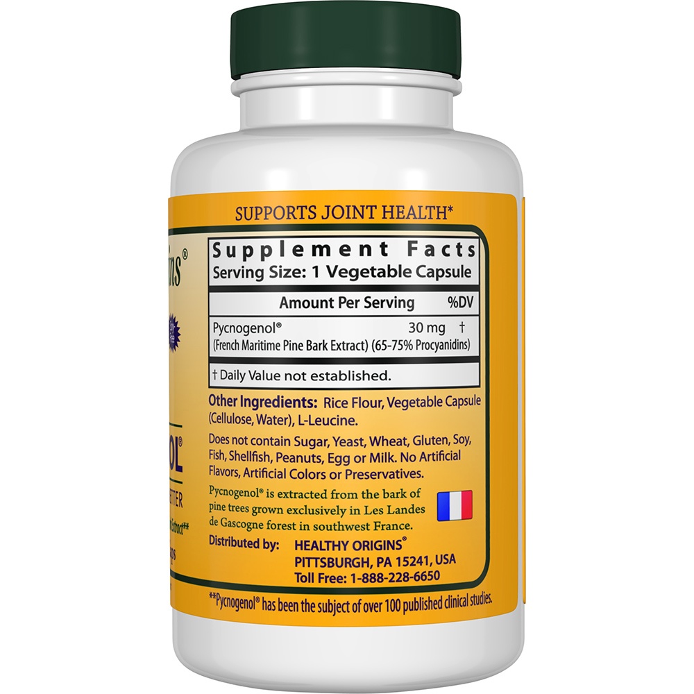 Comprar Pycnogenol 30 mg. - Cápsulas vegetarianas 180 Healthy Origins - Imagem 2