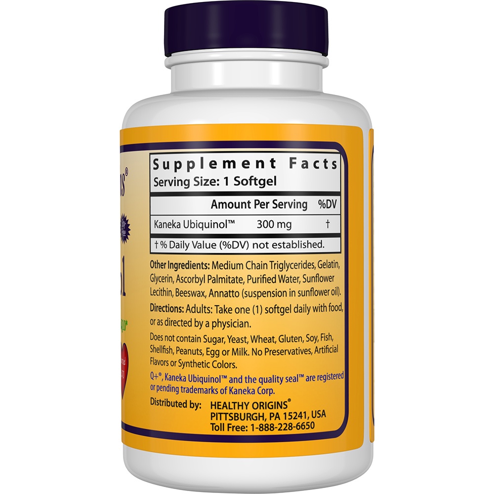 Comprar Kaneka Ubiquinol Natural 300 mg. - 60 Softgels Healthy Origins - Imagem 2