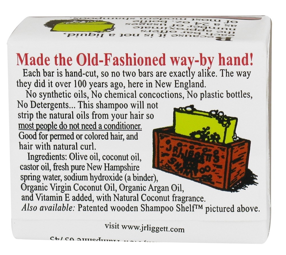Comprar Velho-Moda Xampu Bar Virgem Coco & Argan óleo - 3.5 oz. JR Liggett's - Imagem 2