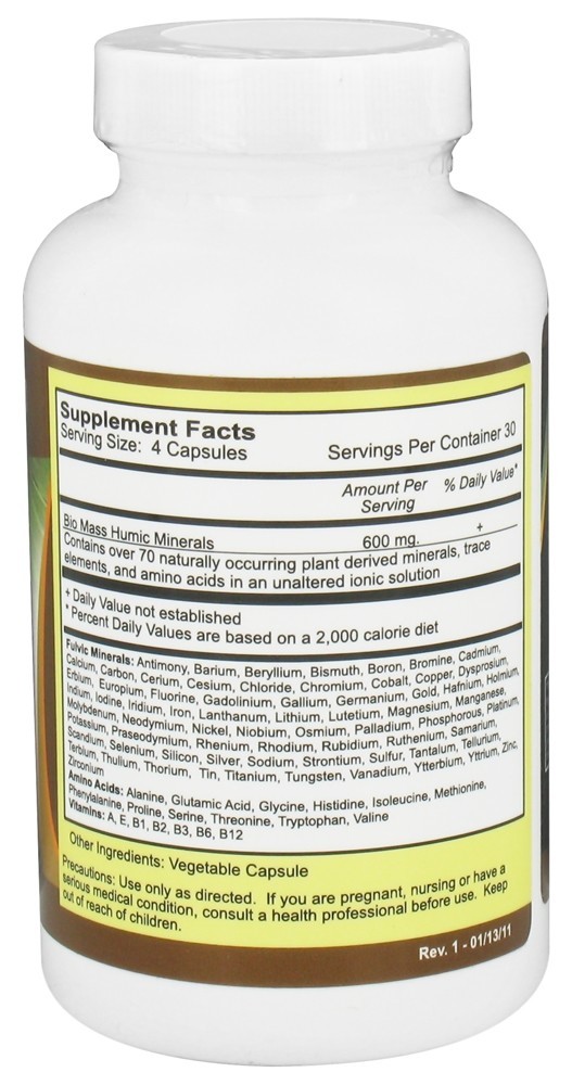 Comprar Tampas Humic 600 mg. - Cápsulas 120 Vital Earth - Imagem 2