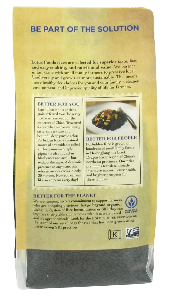 Comprar Arroz preto proibido da herança - 15 oz. Lotus Foods - Imagem 3