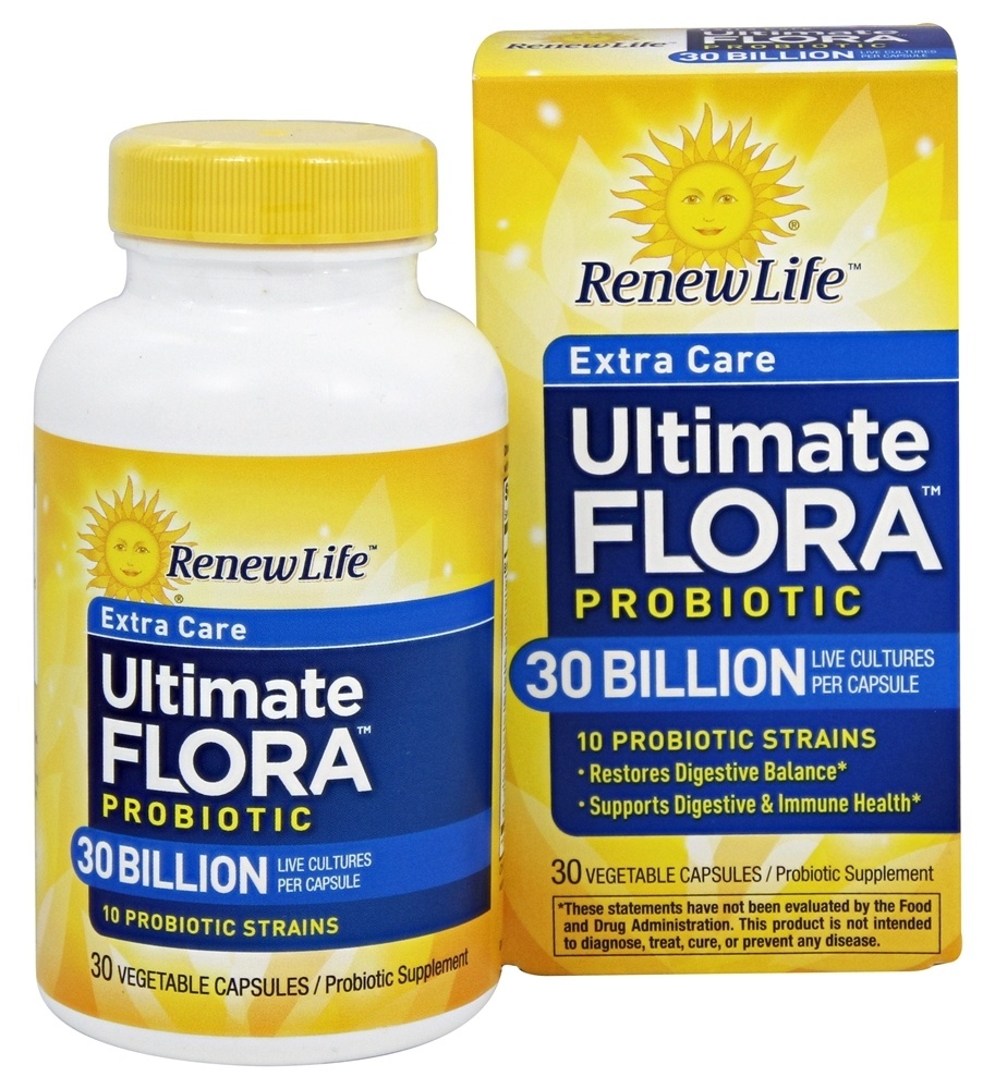 Comprar Ultimate Flora Probiótico Cuidado Extra 30 Bilhões de UFC - Cápsulas 30 Renew Life