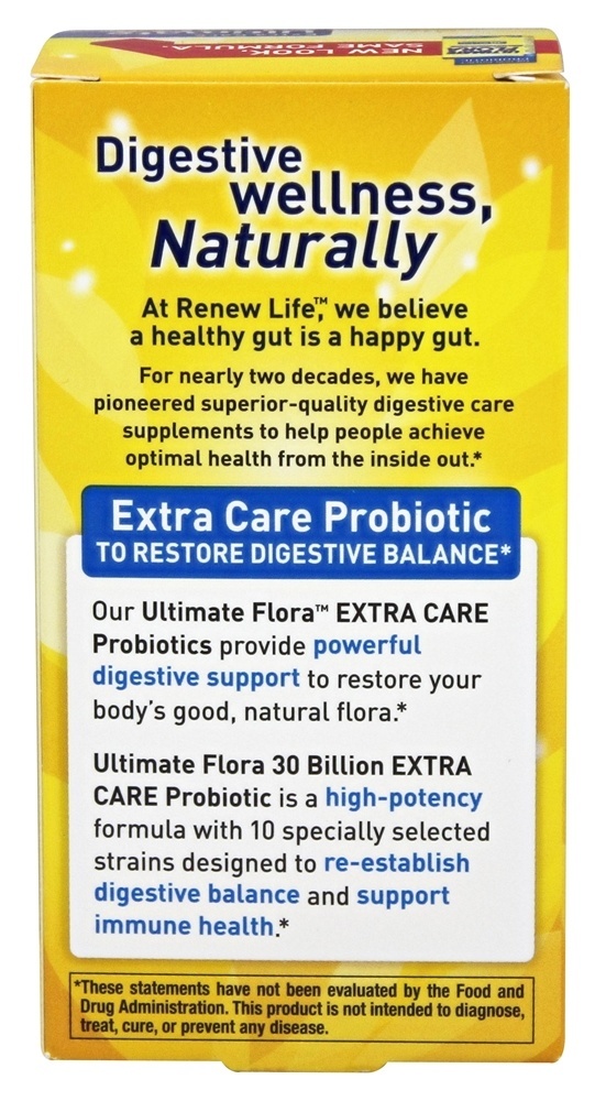 Comprar Ultimate Flora Probiótico Cuidado Extra 30 Bilhões de UFC - Cápsulas 30 Renew Life - Imagem 3