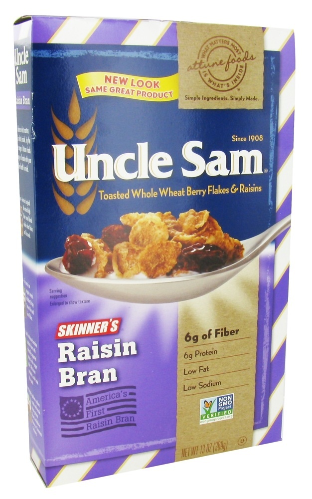 Comprar Torrado Inteiro Trigo Baga Flocos & Passas de uva Cereal Uva passa Farelo - 13 oz. Uncle Sam
