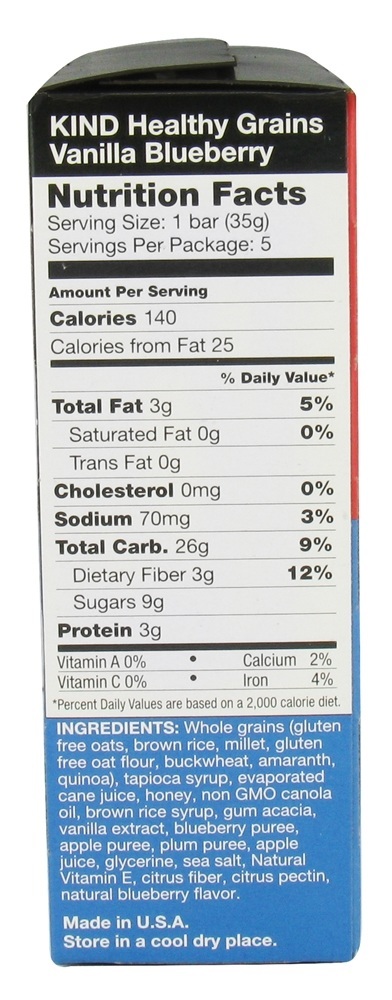 Comprar Barras de Grãos Saudáveis Blueberry de Baunilha - 5 Barras Kind Bar - Imagem 2