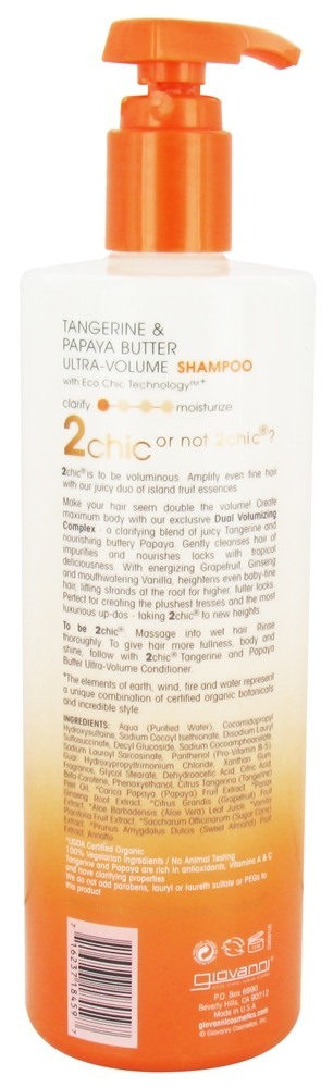 Comprar 2Chic Tangerine & Shampoo de Ultra-Volume de Manteiga de Papaia - 24 fl. oz. Giovanni - Imagem 2
