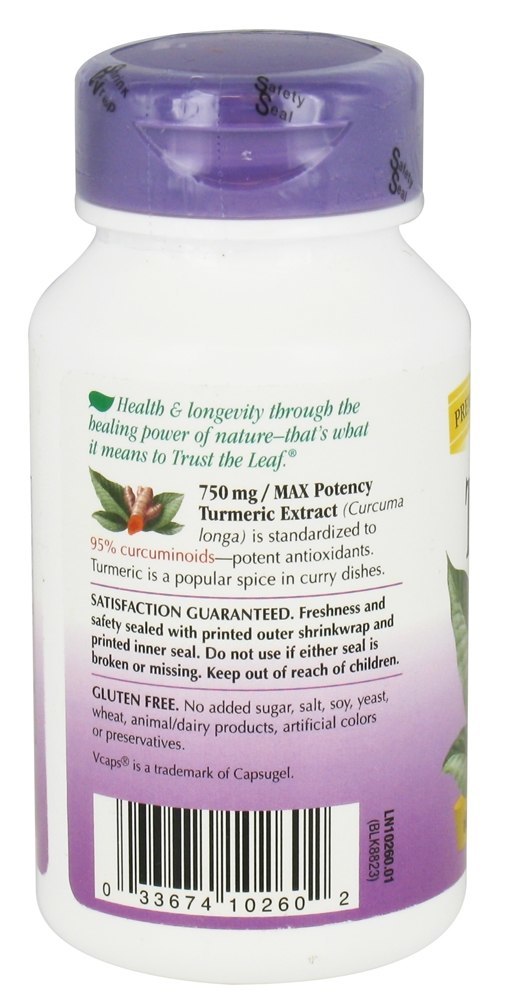 Comprar Extrato Premium Padronizado de Cúrcuma 750 mg. - Cápsulas vegetarianas 60 Nature's Way - Imagem 3