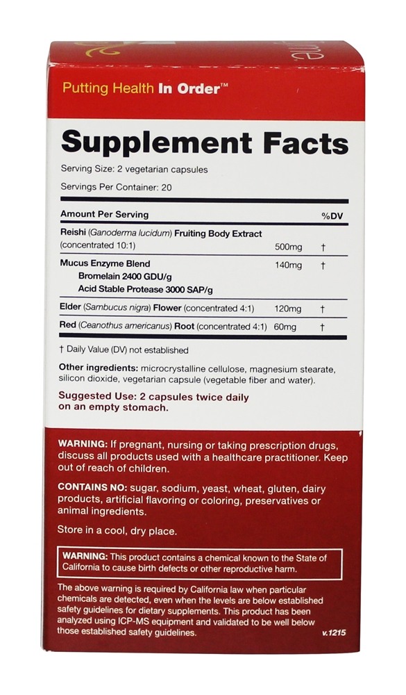 Comprar SinuZyme Immune Support - Cápsulas vegetarianas 40 Redd Remedies - Imagem 2