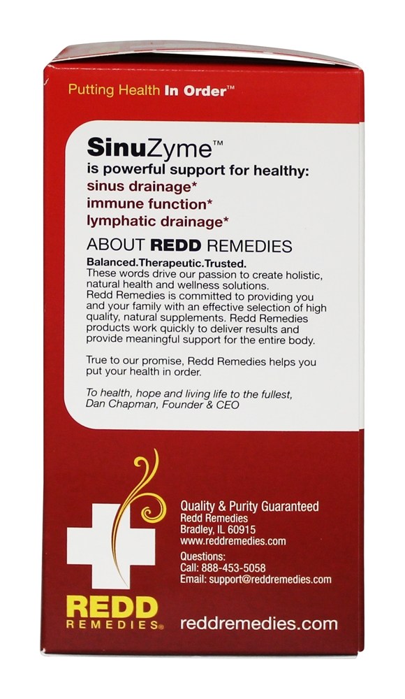 Comprar SinuZyme Immune Support - Cápsulas vegetarianas 40 Redd Remedies - Imagem 3
