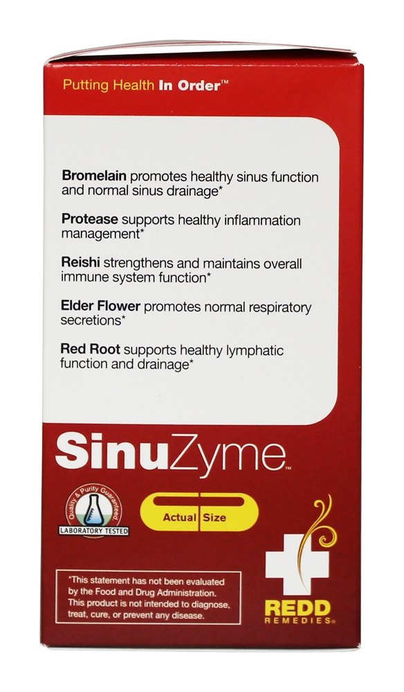 Comprar SinuZyme Immune Support - Cápsulas vegetarianas 40 Redd Remedies - Imagem 4
