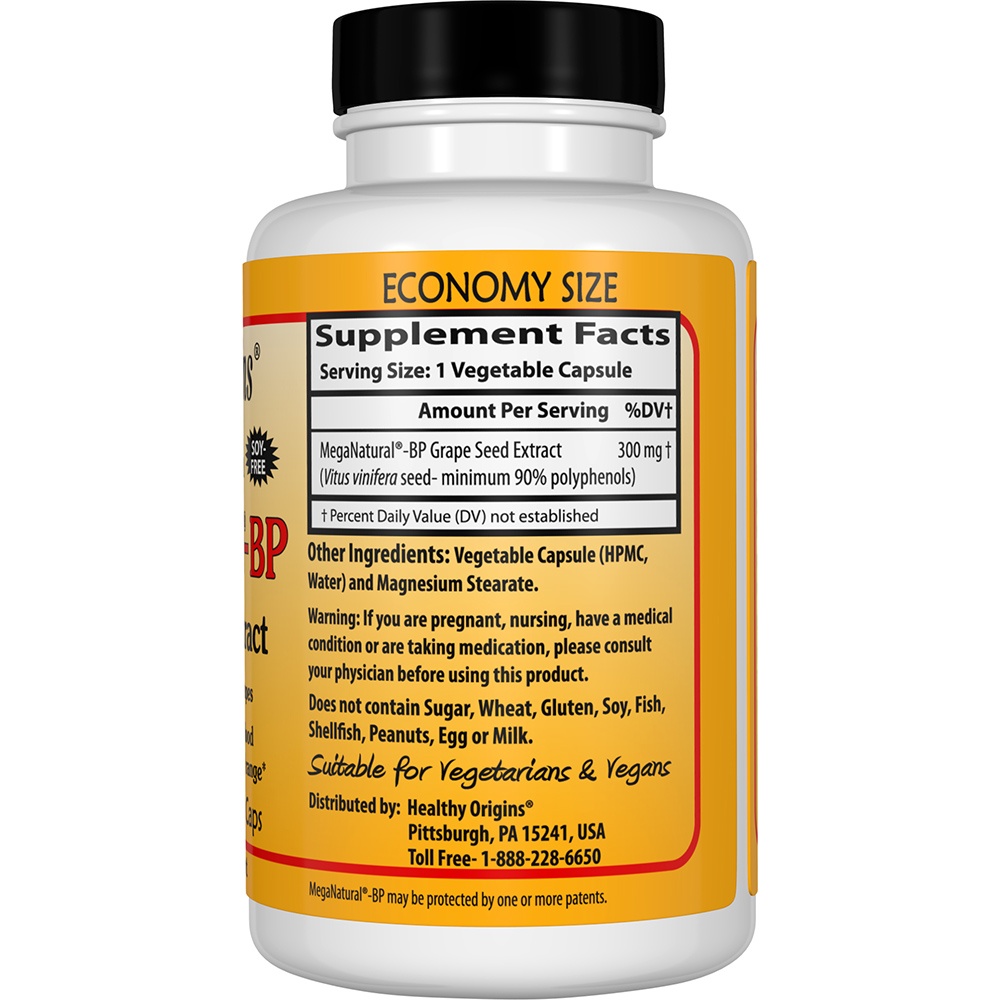 Comprar MegaNatural-BP Extrato de Semente de Uva 300 mg. - Cápsulas 150 Healthy Origins - Imagem 2