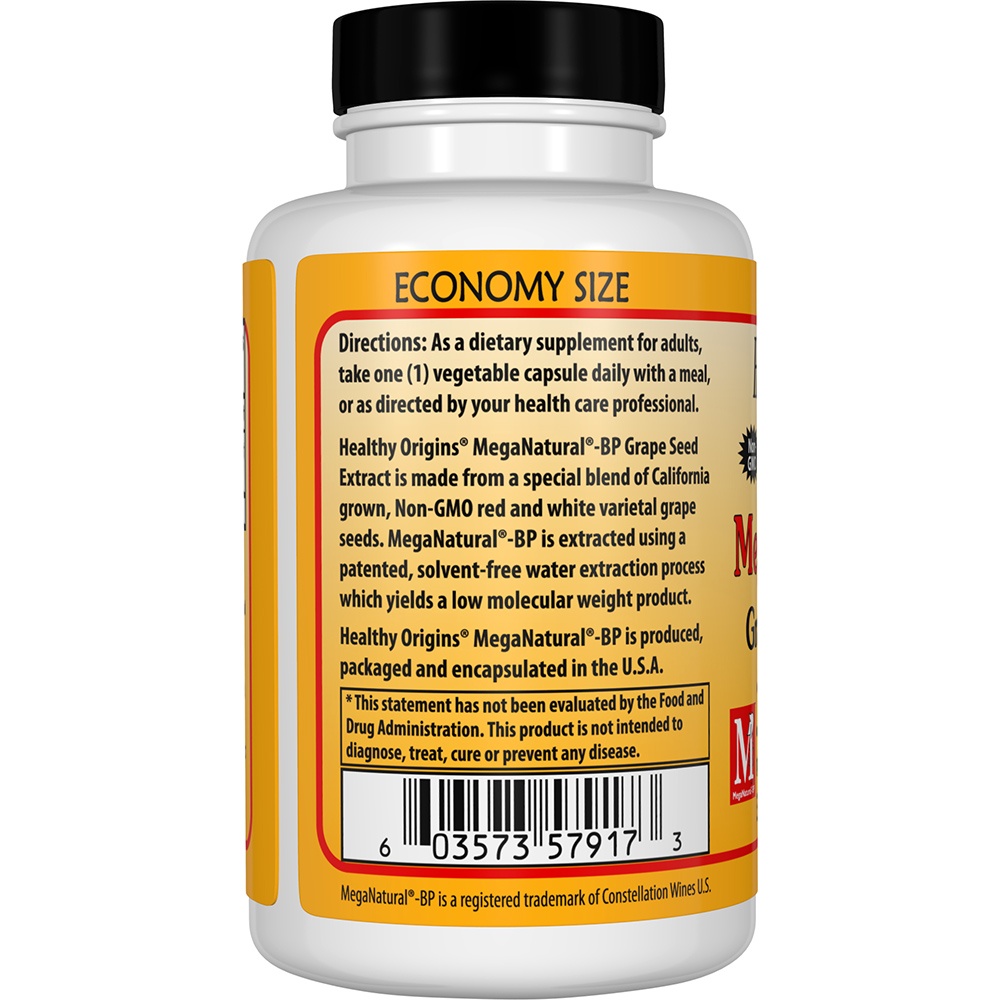 Comprar MegaNatural-BP Extrato de Semente de Uva 300 mg. - Cápsulas 150 Healthy Origins - Imagem 3