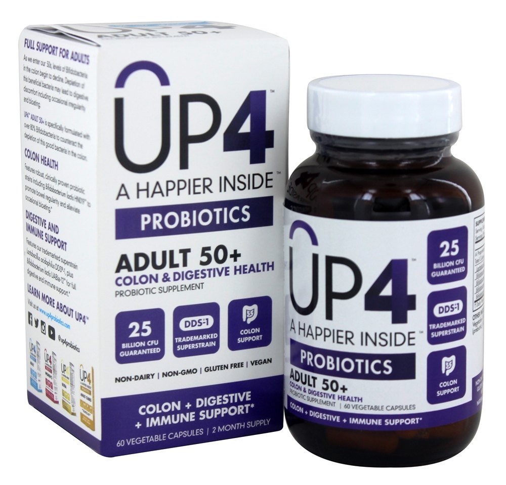 Comprar Um Mais feliz Dentro Probiotic Adulto 50+ 25 Bilhões de UFC - Cápsulas vegetarianas 60 UP4