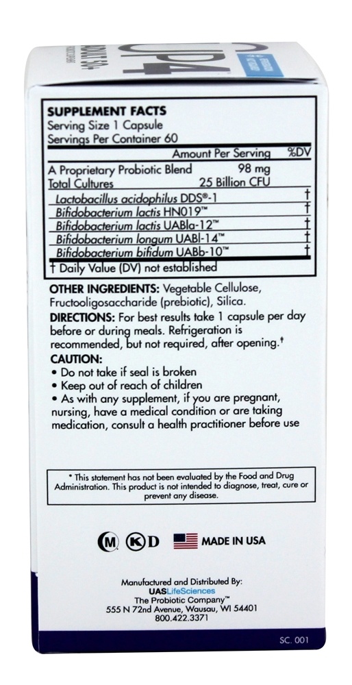 Comprar Um Mais feliz Dentro Probiotic Adulto 50+ 25 Bilhões de UFC - Cápsulas vegetarianas 60 UP4 - Imagem 2