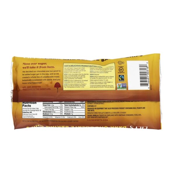 Comprar Chips de chocolate escuro 55 % Chocolate escuro de cacau - 9 oz. Lily's - Imagem 4
