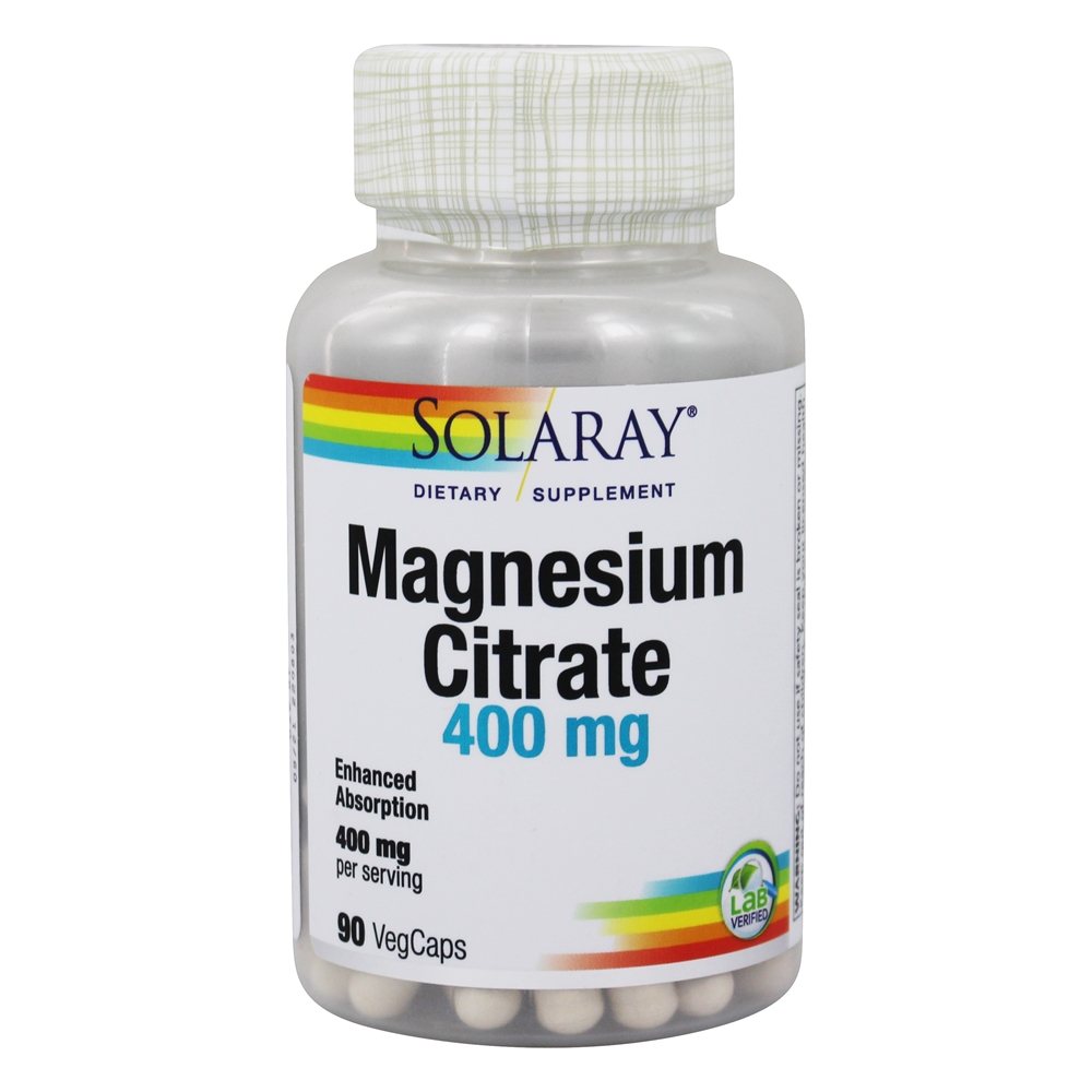 Comprar Citrato de Magnésio 400 mg. - 90 Cápsula (s) vegetal (s) Solaray