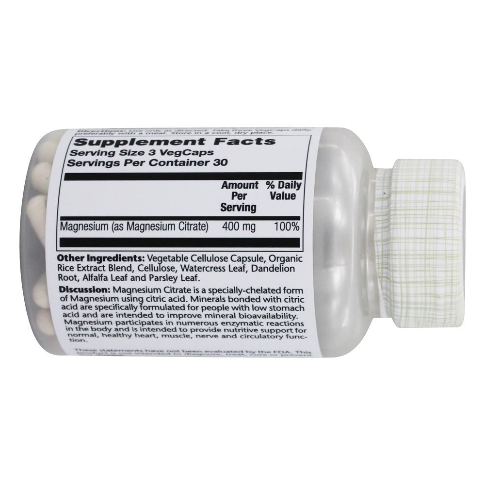 Comprar Citrato de Magnésio 400 mg. - 90 Cápsula (s) vegetal (s) Solaray - Imagem 3