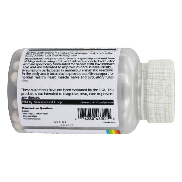 Comprar Citrato de Magnésio 400 mg. - 90 Cápsula (s) vegetal (s) Solaray - Imagem 4