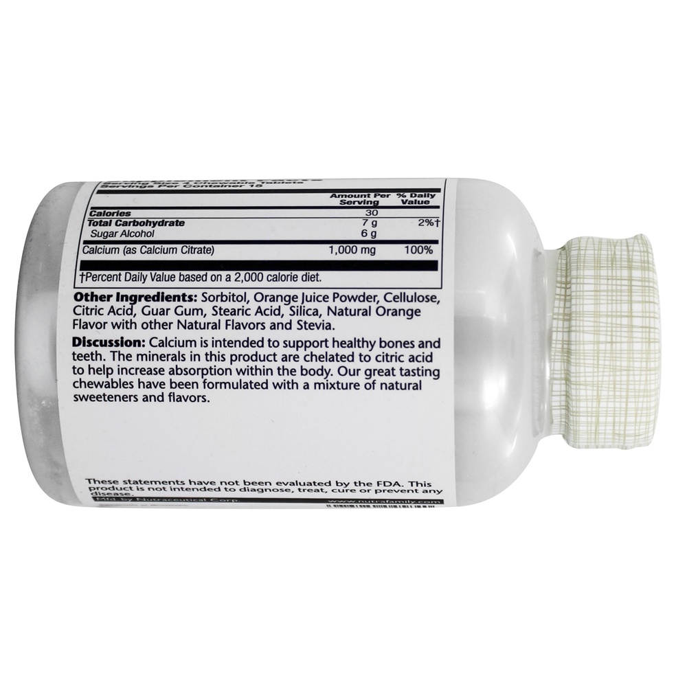 Comprar Citrato de Cálcio Sabor Laranja Natural Mastigável 1000 mg. - 60 Mastigáveis Solaray - Imagem 3