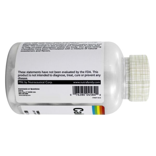 Comprar Citrato de Cálcio Sabor Laranja Natural Mastigável 1000 mg. - 60 Mastigáveis Solaray - Imagem 4