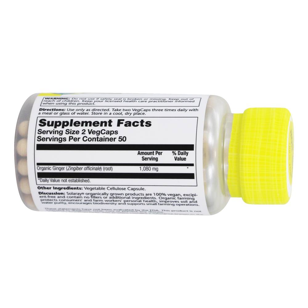 Comprar Raiz de gengibre cultivada organicamente 540 mg. - Cápsulas vegetarianas 100 Solaray - Imagem 3