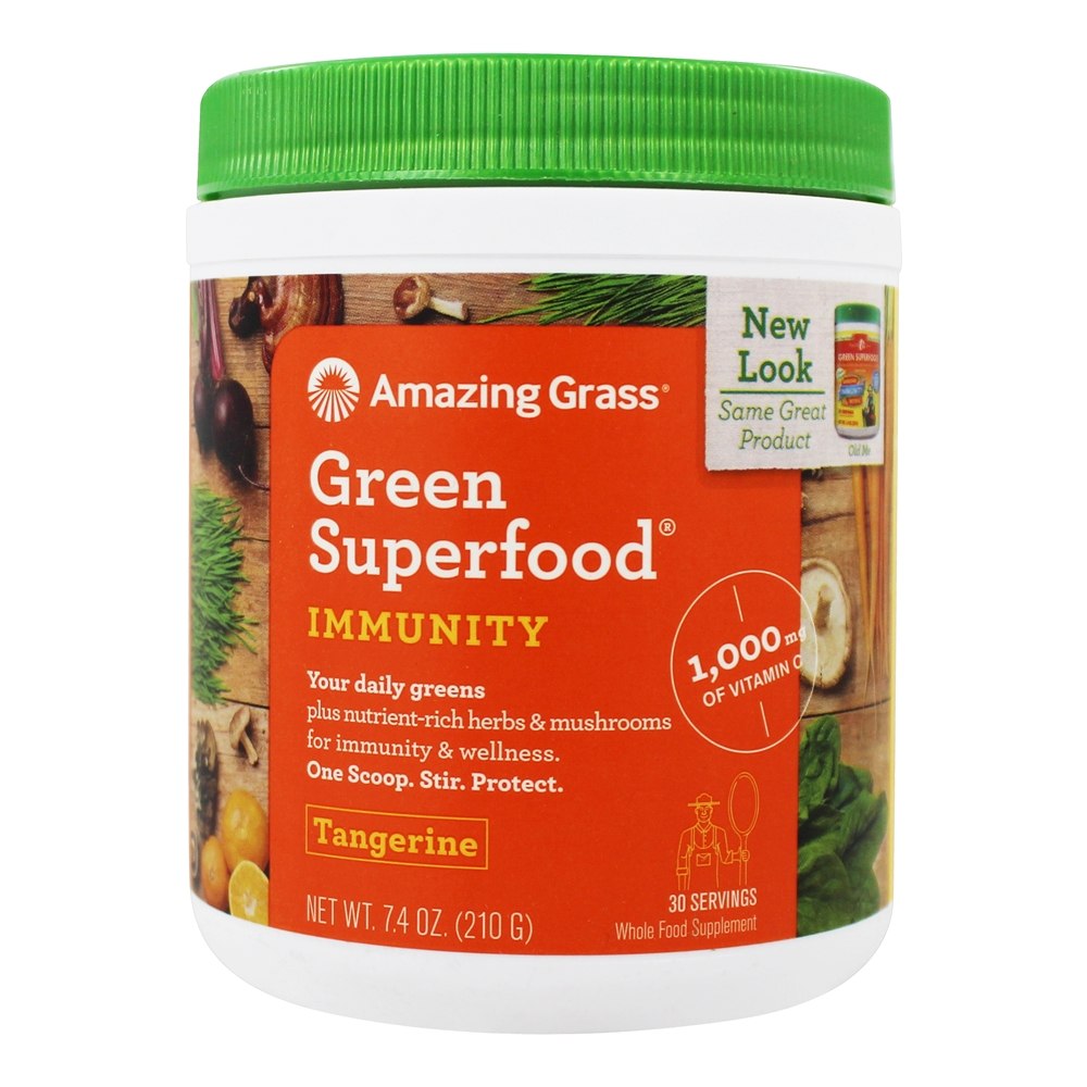 Comprar Verde SuperAlimentos Imunidade Defesa Bebida Em Pó Tangerina - 7.4 oz. Amazing Grass