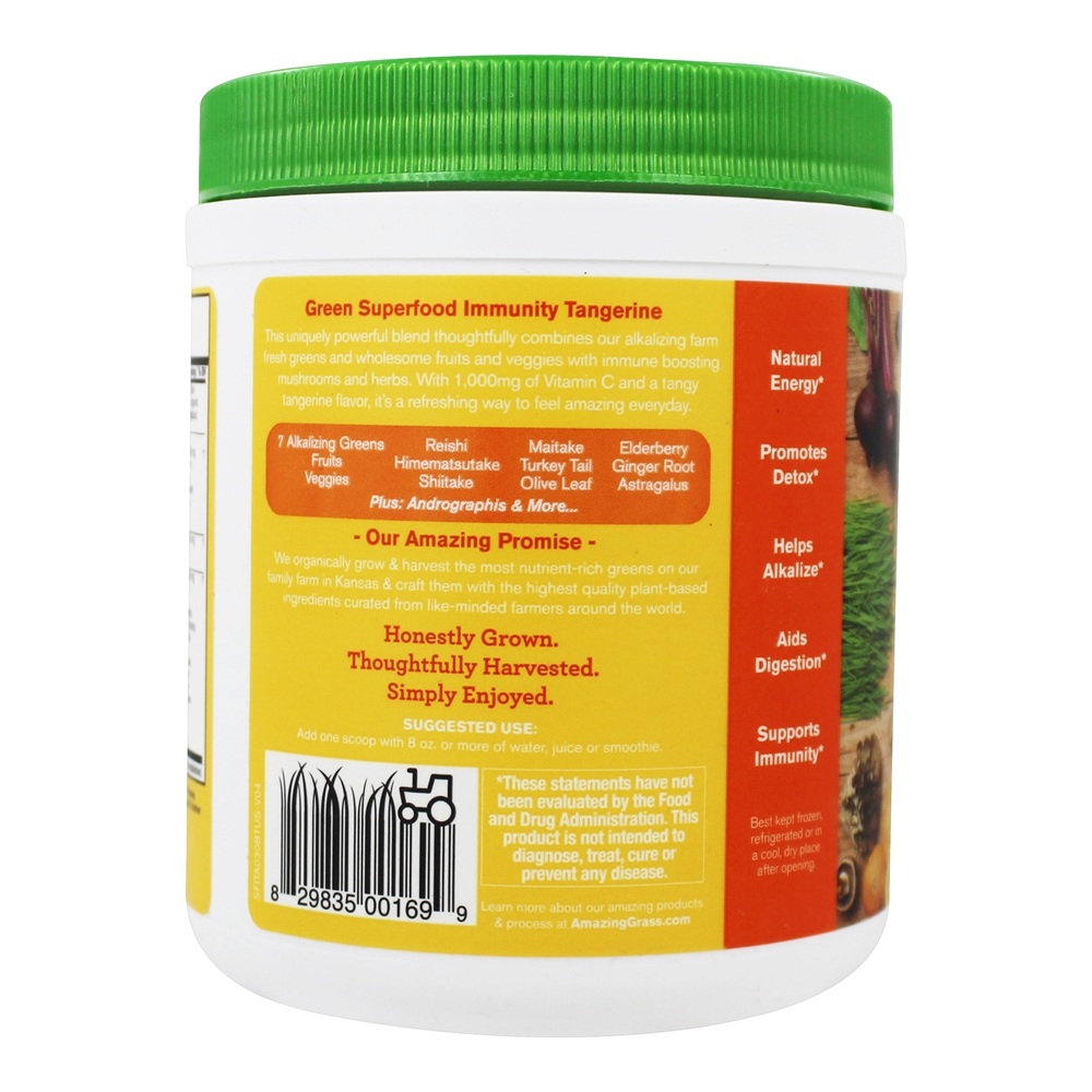 Comprar Verde SuperAlimentos Imunidade Defesa Bebida Em Pó Tangerina - 7.4 oz. Amazing Grass - Imagem 3
