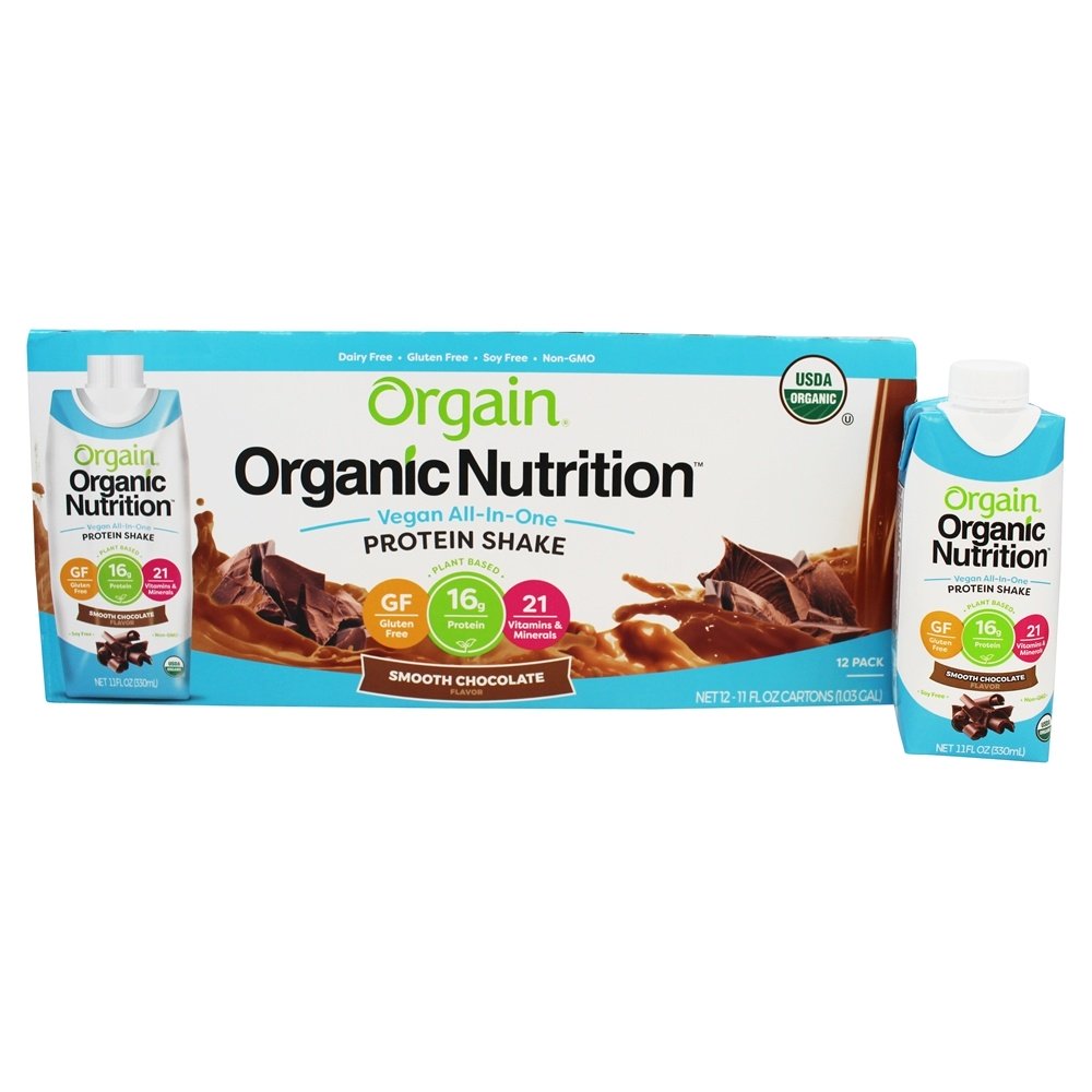 Comprar Vegan Pronto Para Beber Completar Proteína Tremer Alisar Chocolate - Pacote 12 Orgain