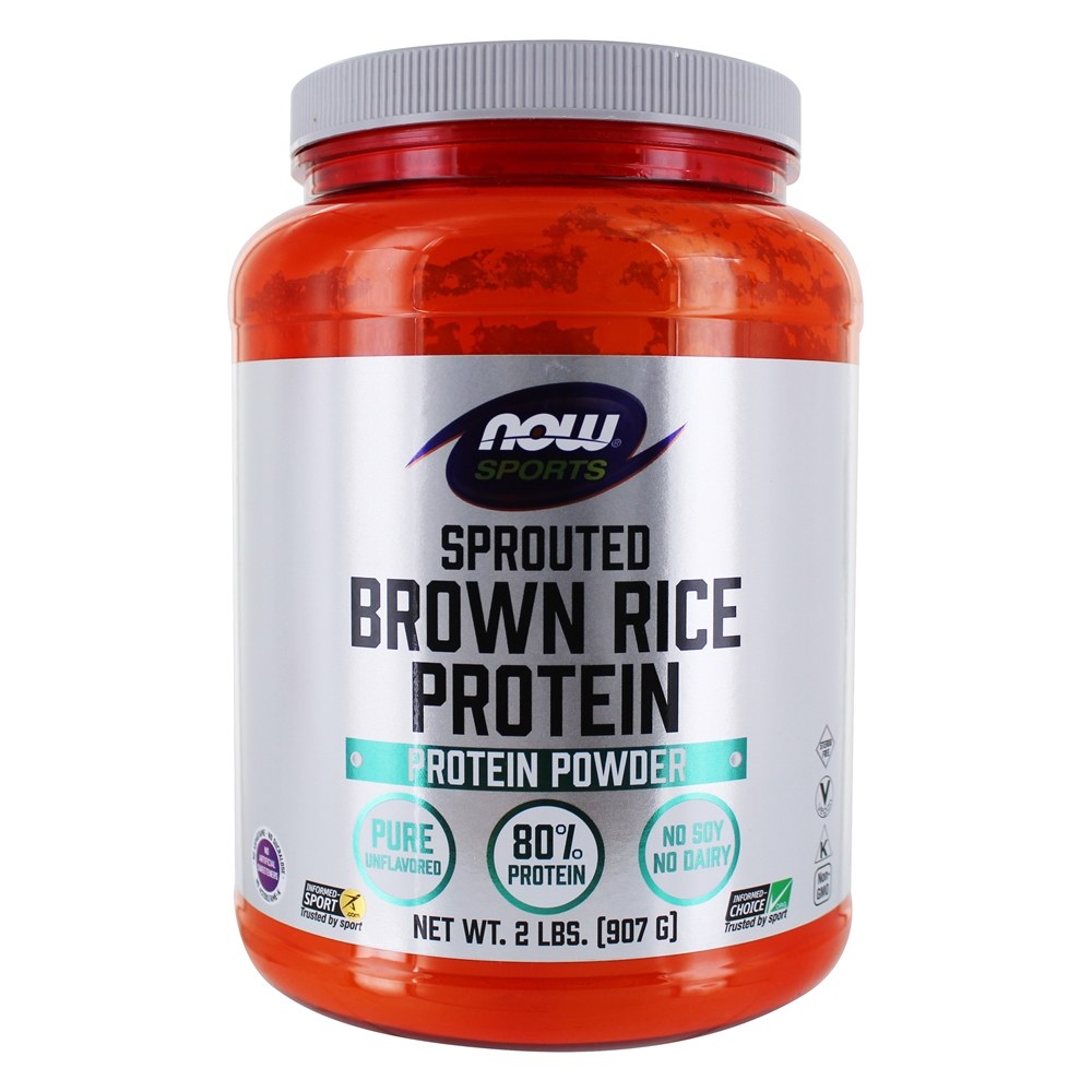Comprar Agora Sports brotou pó de proteína de arroz integral - 2 lbs. NOW Foods
