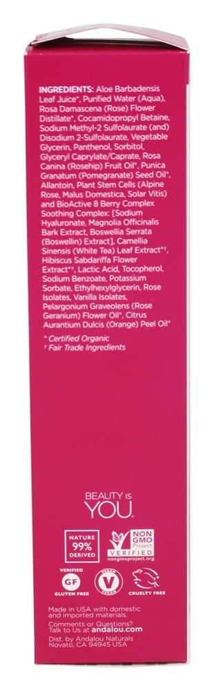 Comprar 1000 Rosas Limpeza Espuma com Rosa Haste Células - 5.5 fl. oz. Andalou Naturals - Imagem 2