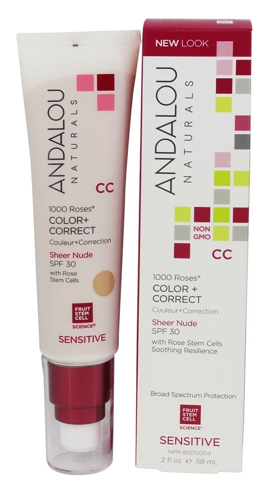 Comprar 1000 Rosas Cor + Corrigir com Rosa Haste Células Puro Nu 30 SPF - 2 fl. oz. Andalou Naturals