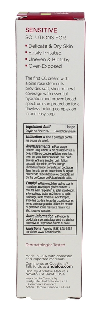 Comprar 1000 Rosas Cor + Corrigir com Rosa Haste Células Puro Nu 30 SPF - 2 fl. oz. Andalou Naturals - Imagem 3