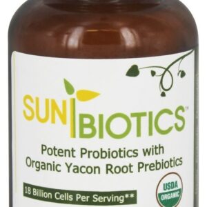 Comprar Probióticos potentes com os prebióticos orgânicos da raiz de Yacon - 30 comprimidos mastigáveis Sunbiotics