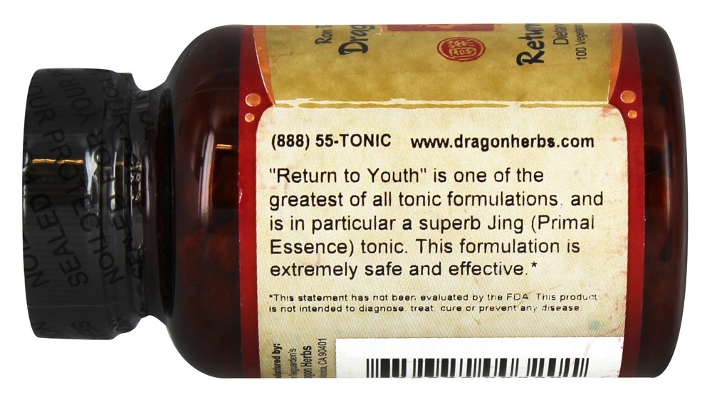 Comprar Retornar para Juventude 500 mg. - Cápsulas vegetarianas 100 Dragon Herbs - Imagem 3