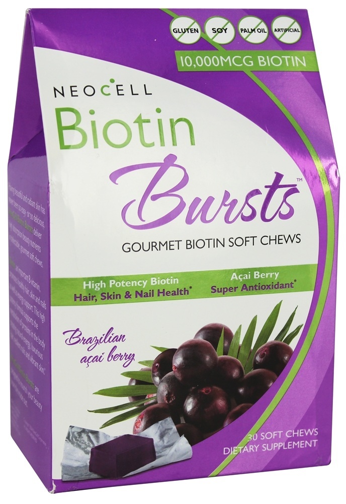 Comprar Biotin Bursts de Açaí 10000 mcg. - 30 mastigação suave NeoCell