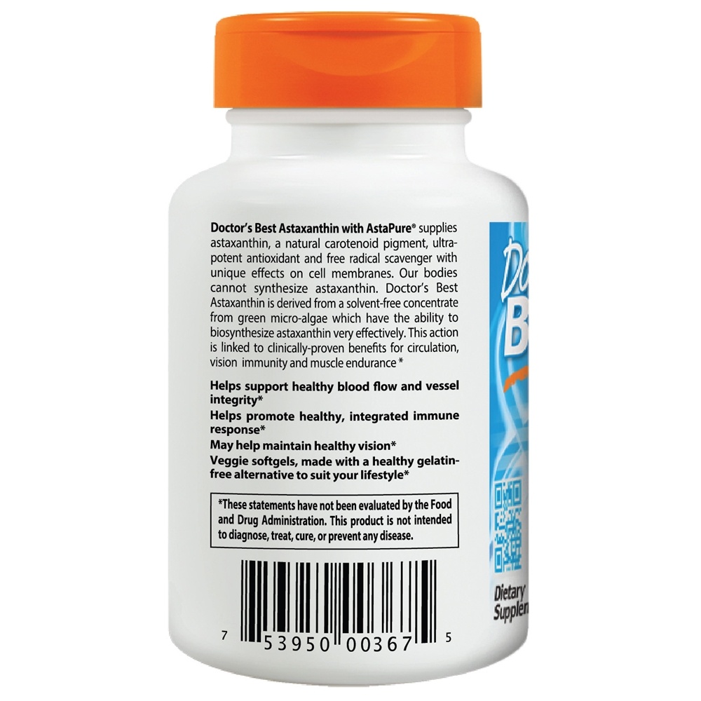 Comprar Astaxantina Com AstaPure12 6 mg. - 90 Softgels Doctor's Best - Imagem 3