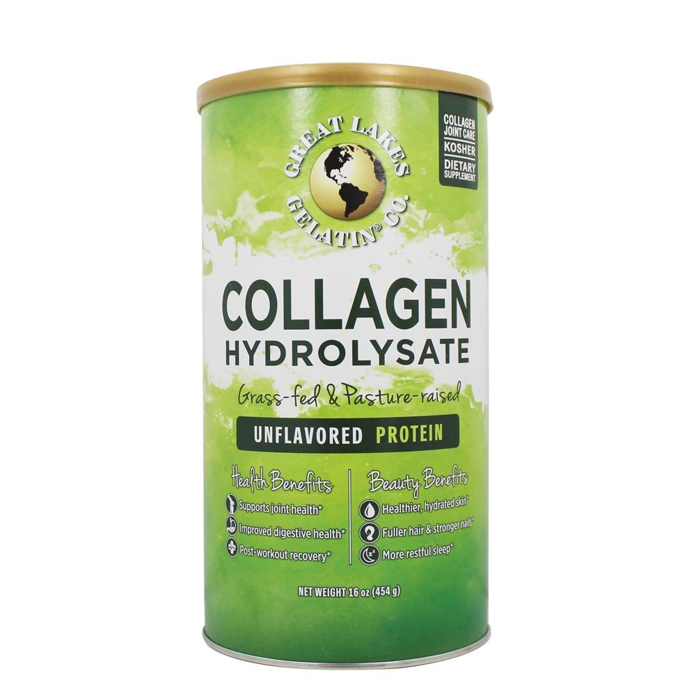 Comprar Proteína de colágeno hidrolisado em pó sem sabor - 16 oz. Great Lakes