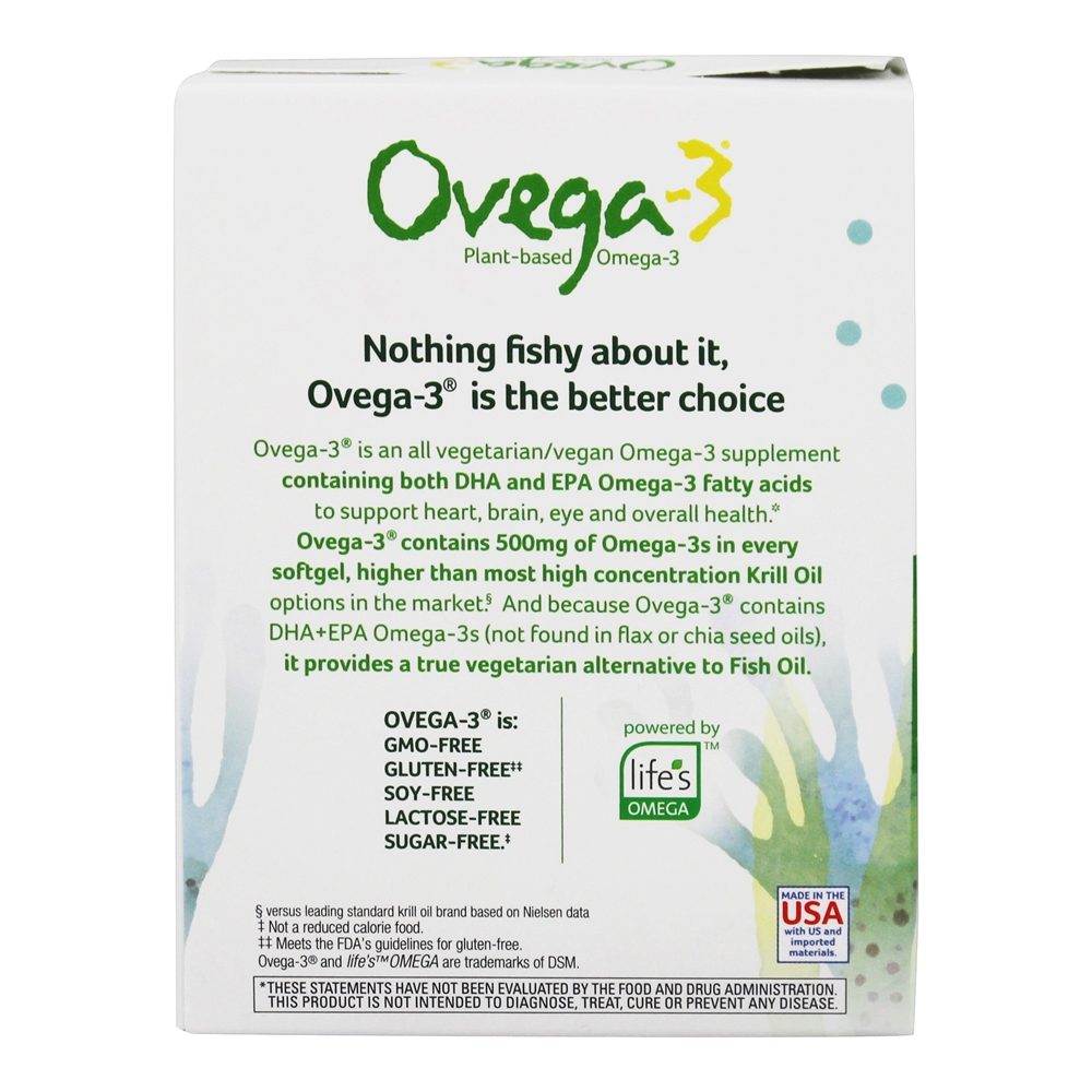 Comprar Omega-3 DHA + EPA 500 mg. - 30 Cápsulas Vegetarianas Ovega-3 - Imagem 3