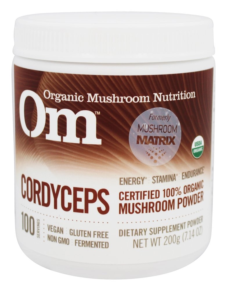 Comprar Cogumelo Cordyceps Orgânico em Pó - 7.14 oz. Matriz de Cogumelo Anteriormente Om