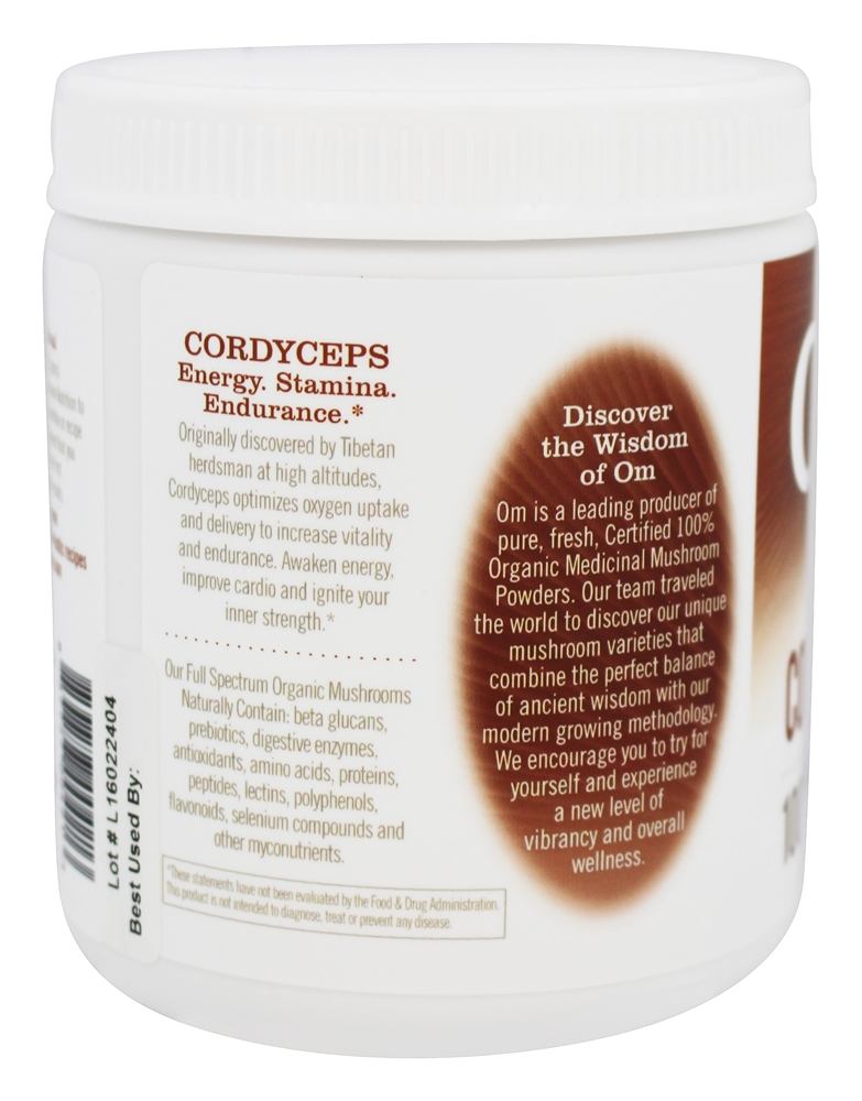 Comprar Cogumelo Cordyceps Orgânico em Pó - 7.14 oz. Matriz de Cogumelo Anteriormente Om - Imagem 3