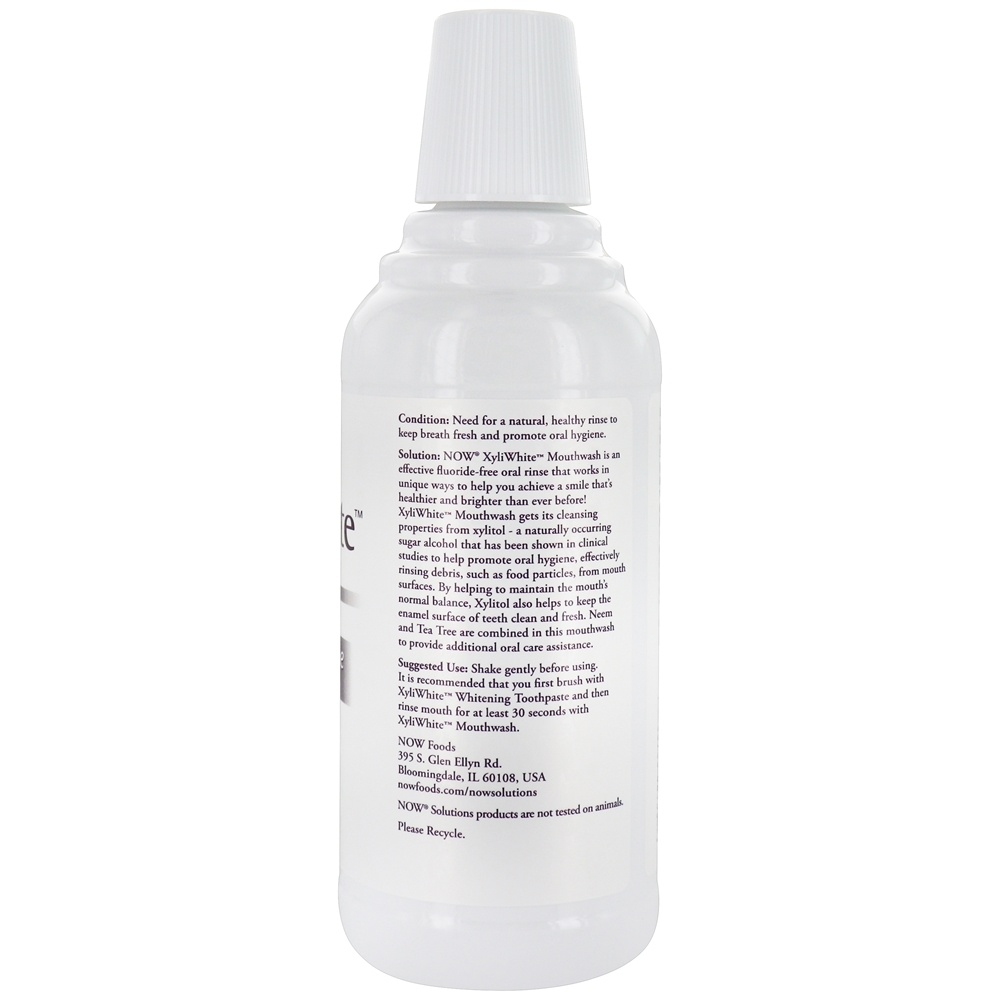 Comprar NOW Solutions XyliWhite Colutório Neem sem flúor e sabor a menta da árvore do chá - 16 fl. oz. NOW Foods - Imagem 2