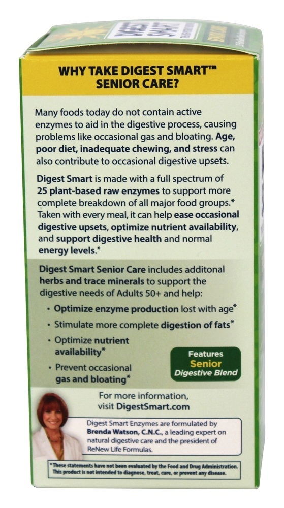 Comprar Digerir Inteligente Senior Cuidar - Cápsulas vegetarianas 45 Renew Life - Imagem 4