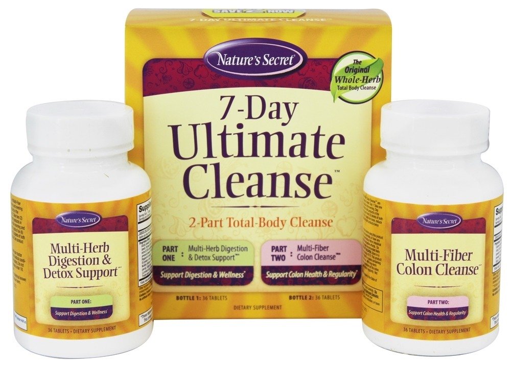 Comprar 7 dias de limpeza final - 72 comprimidos - Suporte à digestão e desintoxicação com várias ervas e limpeza de cólon com várias fibras Nature's Secret