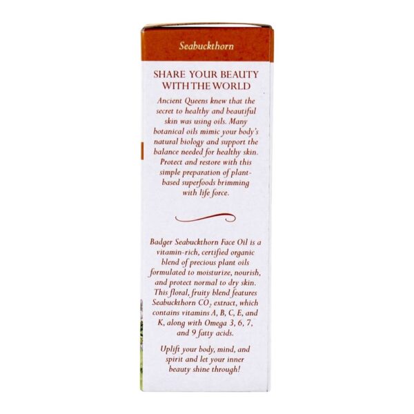Comprar Óleo de rosto Seabuckthorn - 1 fl. oz. Badger - Imagem 5