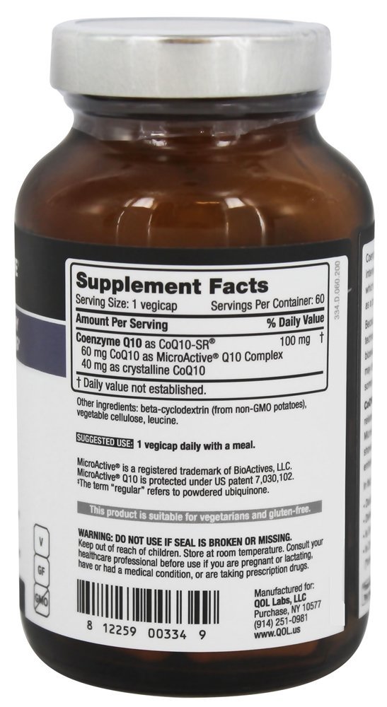 Comprar Envelhecimento saudável CoQ10-SR - Cápsulas vegetarianas 60 Quality Of Life Labs - Imagem 2